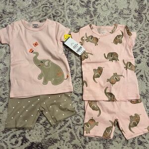 New carters short pajamas 12m